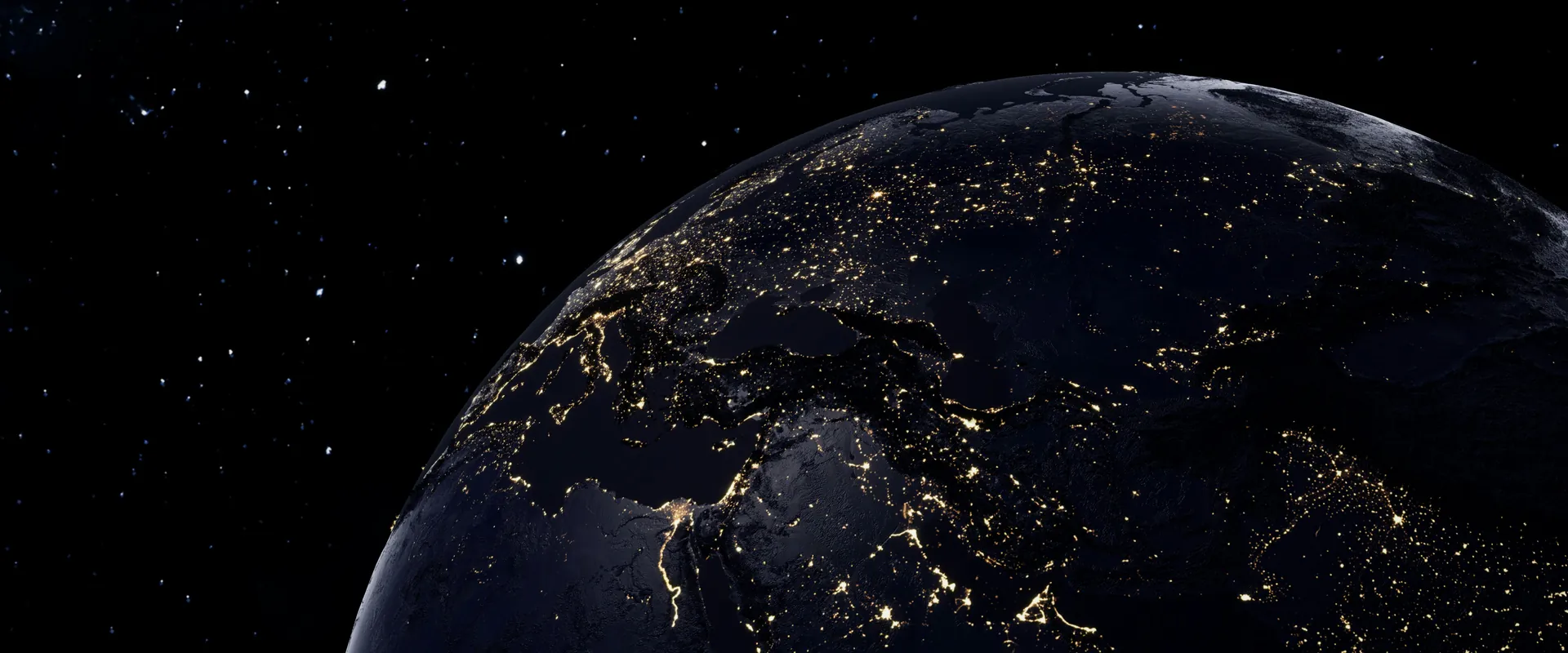 Planeta terra a noite